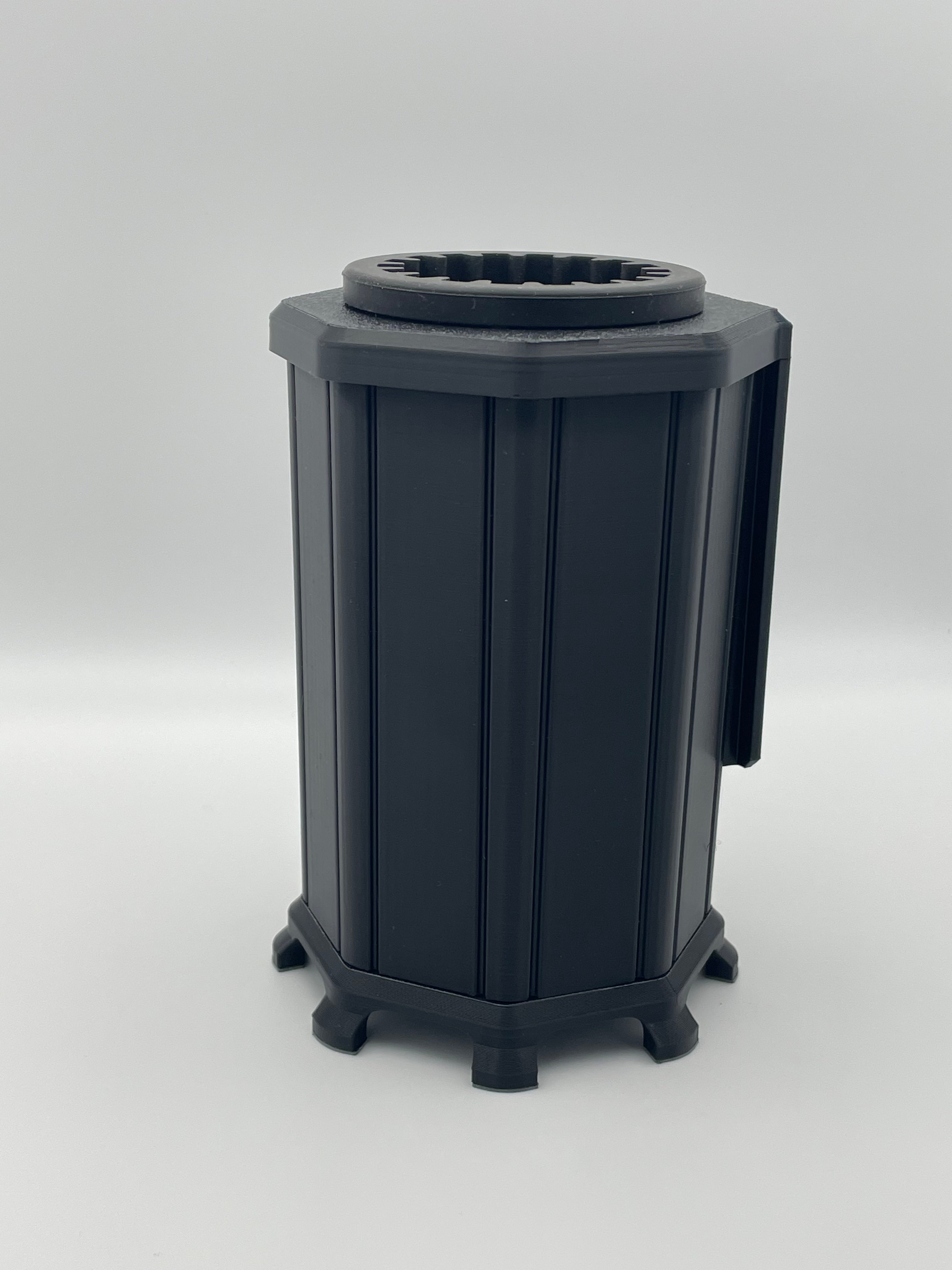 Curling Iron Wall Mount Holder- Base Kit installed on Octoagon Wall mounted holder on counter