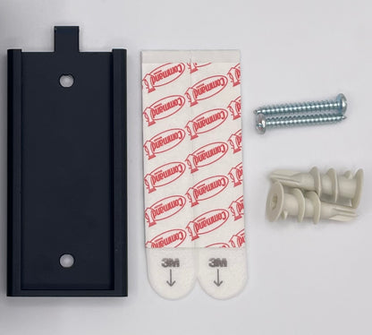 Hardware kit for mounting curling iron holder on wall (Black)